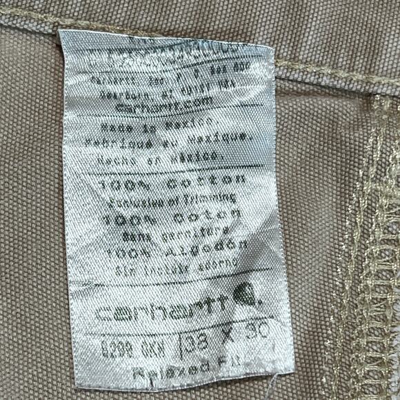 Carhartt Rugged Flex Canvas Work Pants 32x30 Tan Relaxed Fit Carpenter Utility - Picture 3 of 12